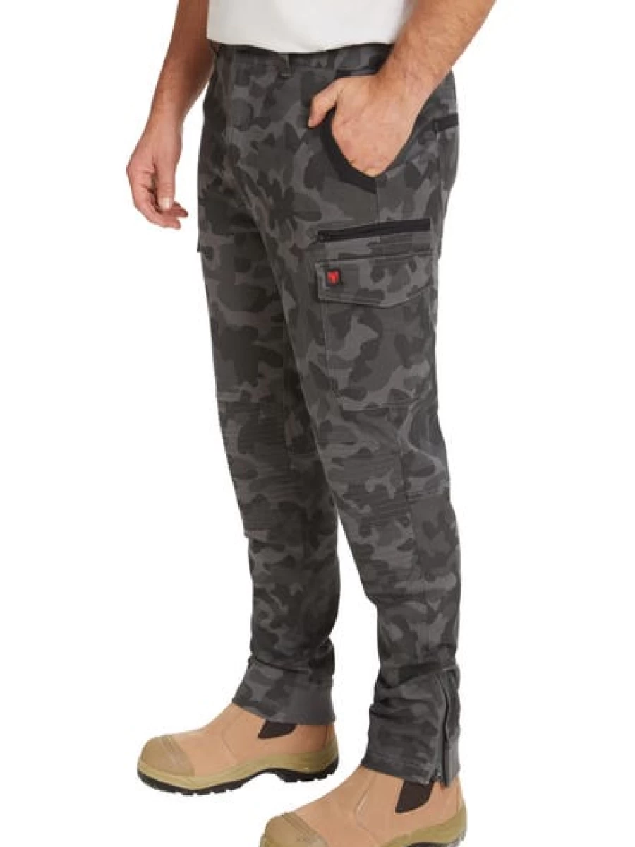 Men's Traders 308 Stretch Camo Work Pants - Durable Camouflage Tactical Trousers for Outdoor & Hunting