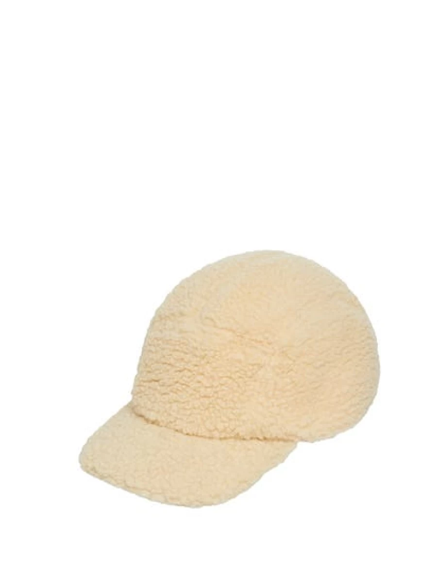 Riley Adams Men's Beige Sherpa Trucker Hat - Warm Fleece Lined Cap for Winter