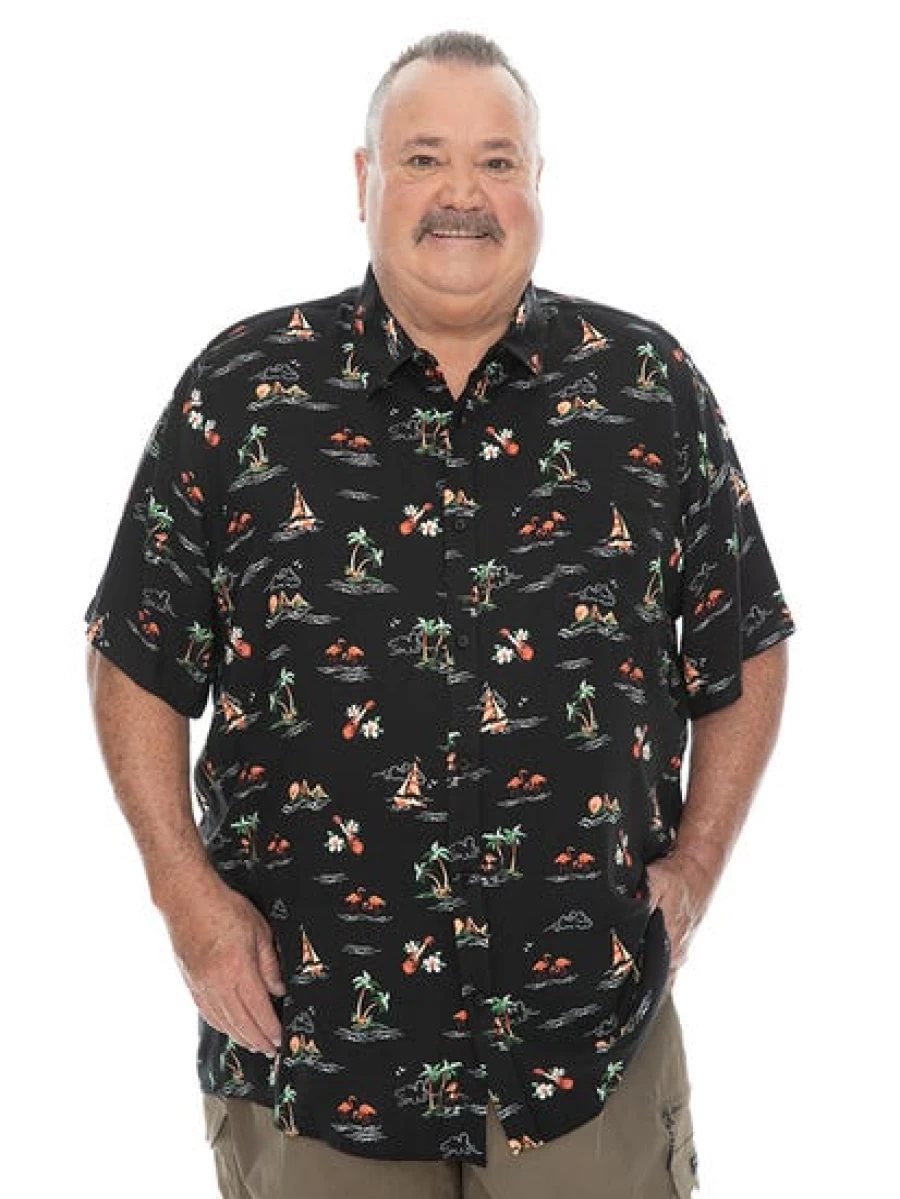 DBK Men's Big & Tall Short Sleeve Hawaiian Shirt for Cocktail Parties