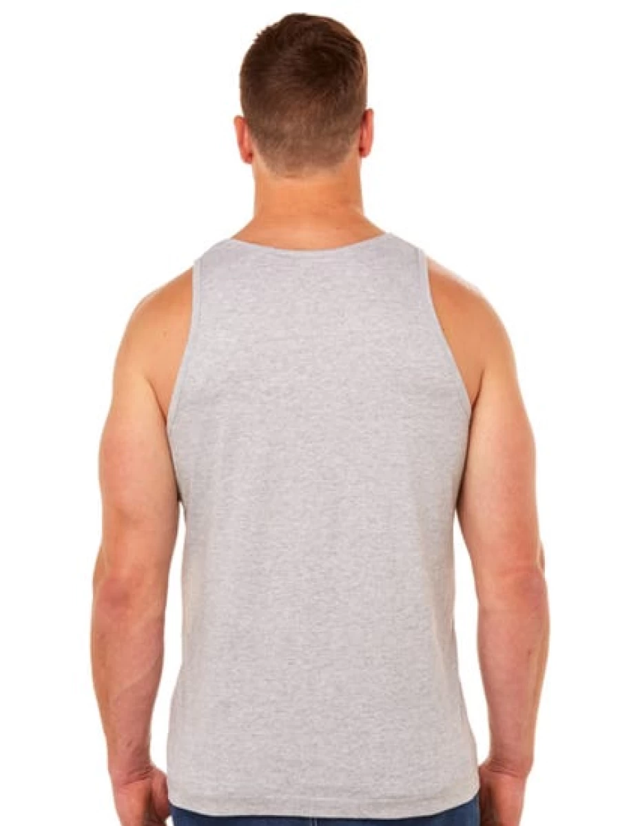 Lowes Men's Grey Marle Cotton Basic Tank Top