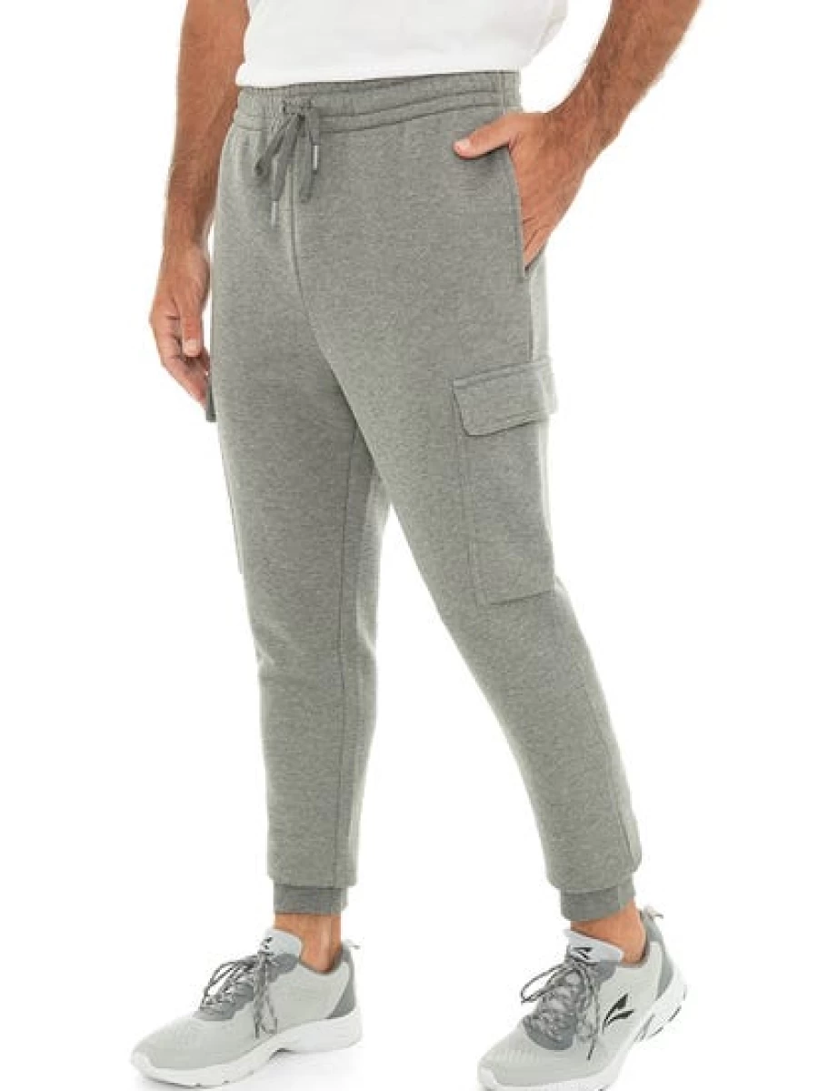 Lowes Men's Cargo Grey Fleece Skinny Track Pants for Comfort & Style