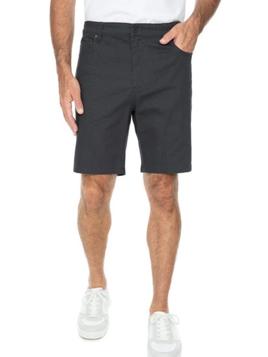 Men's Stretch Twill Shorts by Traders - Comfortable Black Casual Shorts for Men