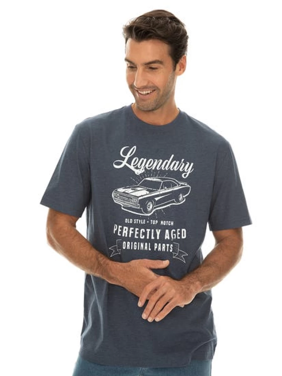 Lowes Men's Graphic T-Shirt - Legendary Design in Blue