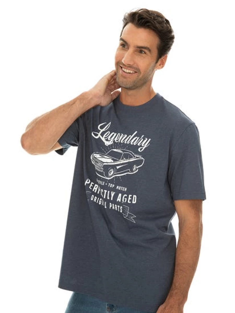 Lowes Men's Graphic T-Shirt - Legendary Design in Blue