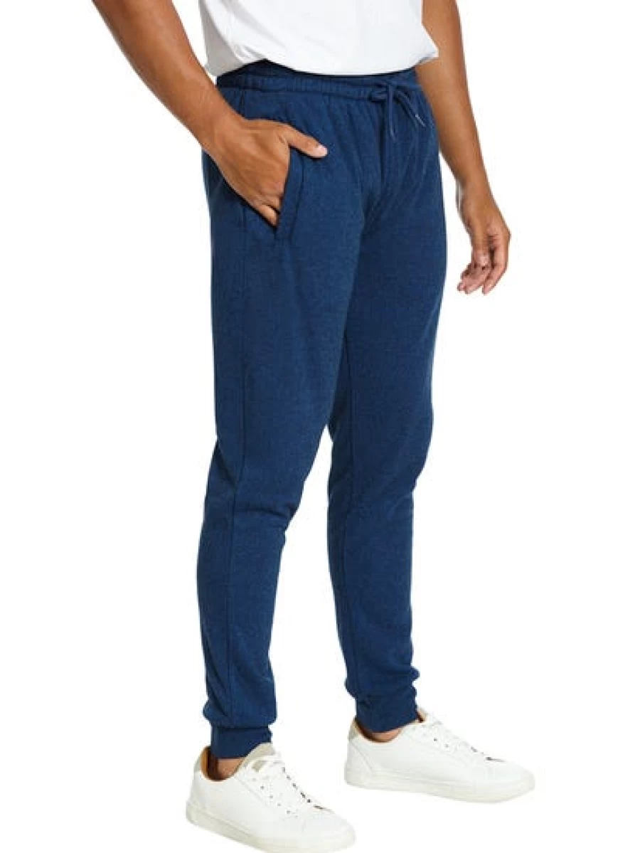 Lowes Men's Blue Marle Fleece Skinny Fit Track Pants
